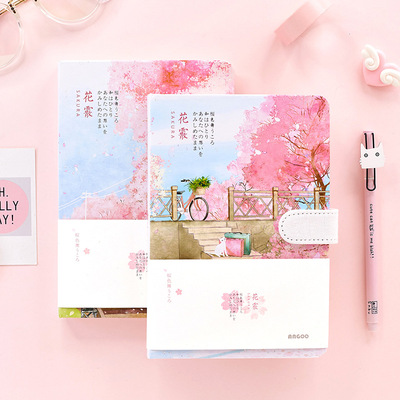 Ankou account book Color pages Illustration plan Hand book Hardcover the republic of korea Like a breath of fresh air Magnet Diary notebook
