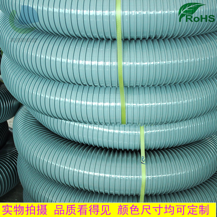 PVC吸尘通风管 方骨软管 灰色PVC方筋软管 吸尘软管