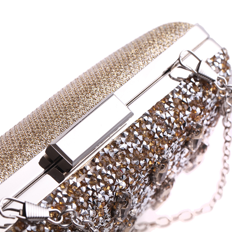 New Diamond-encrusted Evening Bag Women's Evening Dress Party Dress Clutch display picture 5