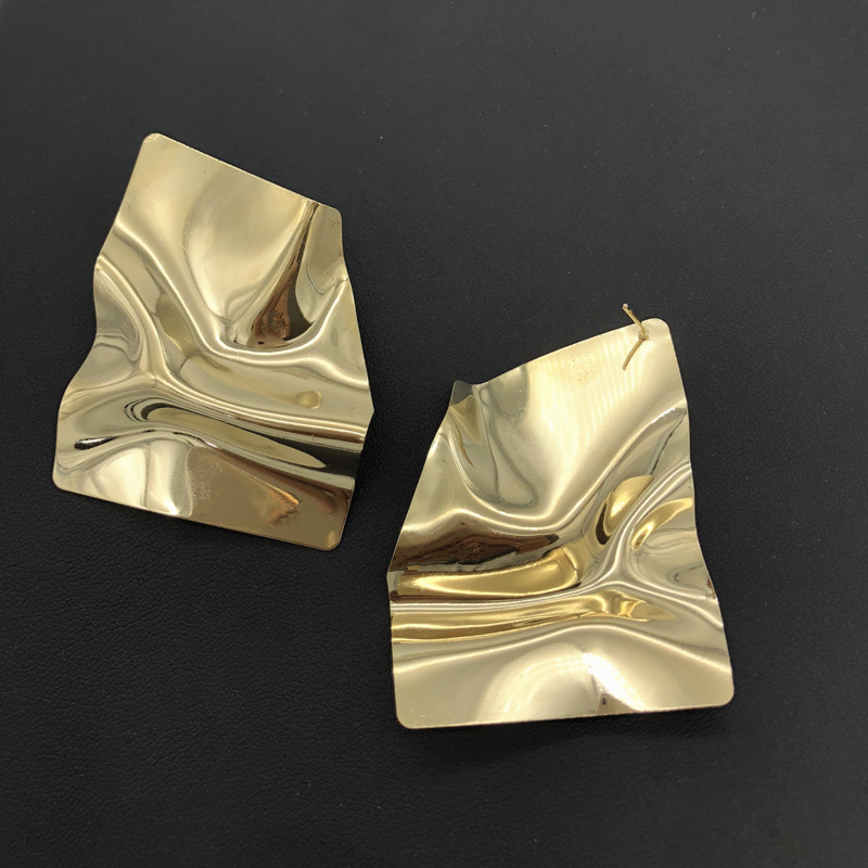 Ear Studs Classification 1 Pair Casual Simple Style Geometric Pleated Alloy Ear Studs