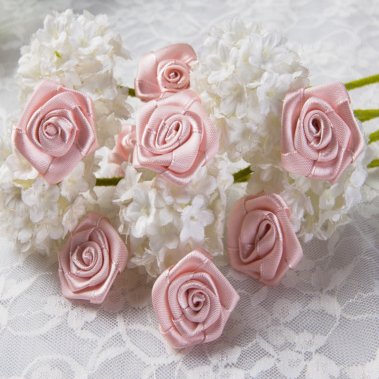 供应各类手工缎带玫瑰花手工花缎带花雪纺花丝带花花仔蝴蝶结