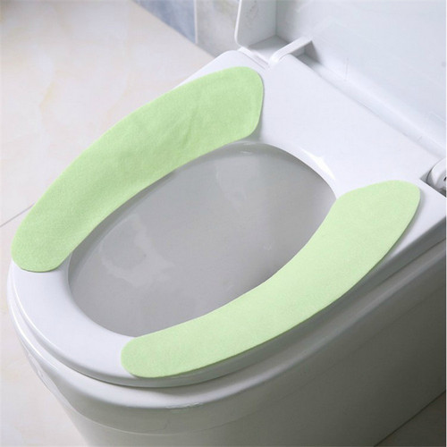 Traceless solid color adhesive toilet mat plus velvet washable toilet cover toilet seat toilet seat cushion toilet cover