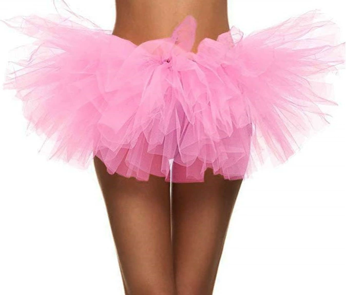 Adult Tutu Skirt, 5-Layer Polyester Tulle, One Size, Performance & Party Dance Wear