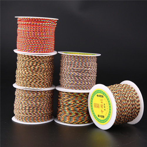 Dragon Boat Festival Handmade Materials: Five-Color Thread Braided Cord, Seven-Color Thread Rope, Multi-Colored String, and Jade-Thread Rope for Crafting Bracelets