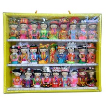 厂家直供26个民族礼盒民族套娃民族饰品娃娃旅游纪念儿童玩具摆件