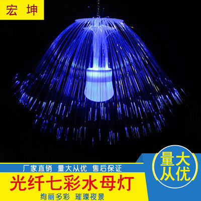 LED仿真水母灯 七彩渐变星空灯户外防水景观光纤灯厂家直销灯光节|ru