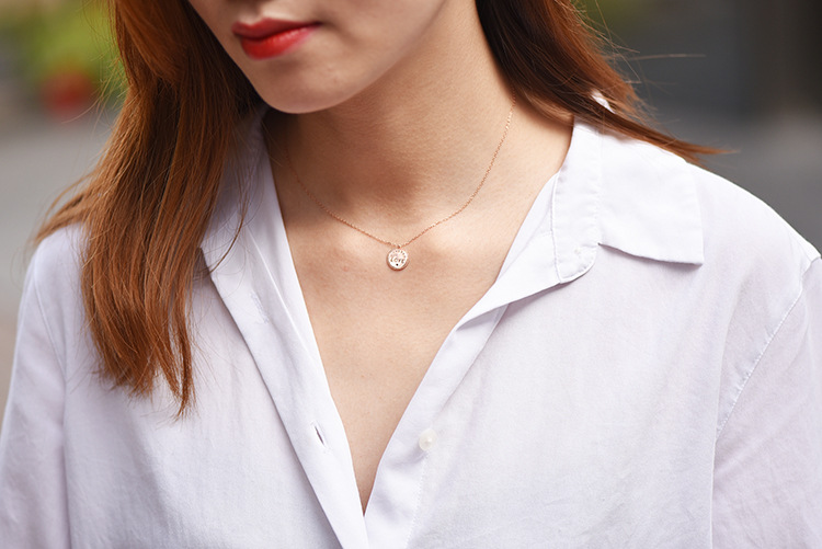Fashion Letter Sterling Silver Plating Pendant Necklace