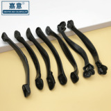 Jiayi в европейском стиле Fuji черная ручка для гардероба американский ящик шкафа винный шкаф дверная ручка черное золото край мебель пять