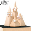 Creative simplicity, wind geometry display rack solid wood jewelry storage log store counter physical booth shooting