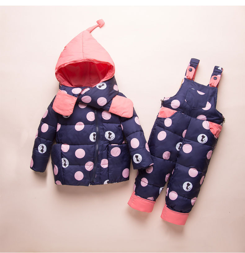 新款儿童宝宝羽绒服套装1-2-3岁婴幼儿冬装男女童反季清仓特价厚|ms