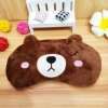 Cartoon plush night sleep mask, airplane for traveling, gel, Korean style, eyes protection