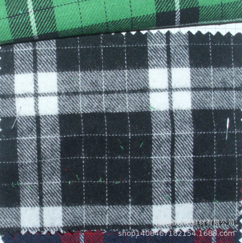 MB8239现货供应磨毛色织格布料 鞋服手袋布料