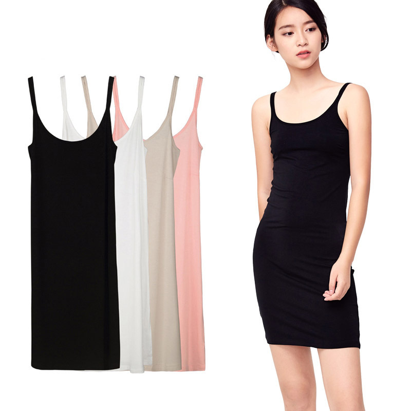 2025 Summer Modal Inner Mid-Length Camisole Bottoming Skirt Feminine Slim Easiest for Match Bottoming Shirt 2025 Summer Modal Inner Mid-Length Camisole Bottoming Skirt Feminine Slim Easiest for Match Bottoming Shirt