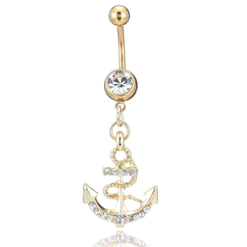 Physiological belly button piercing, (Physicals), European style, direct factory sales