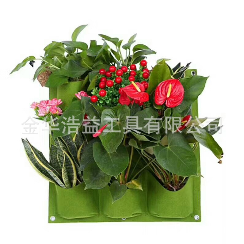 毛毡桶、木头袋、挂壁式多口袋种植袋、种植袋