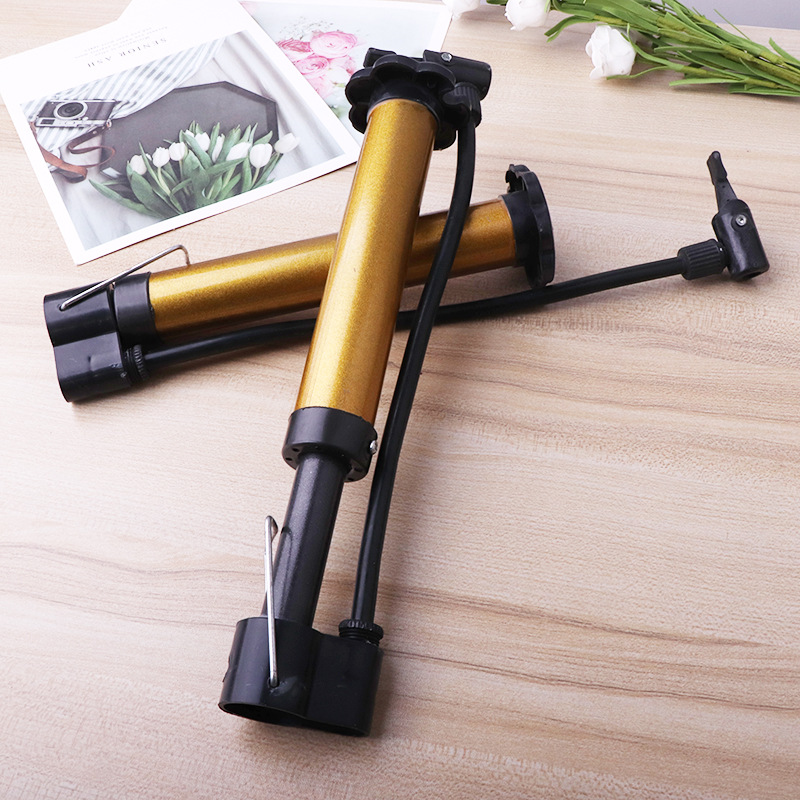 Portable high pressure Ball Inflator Bicycle Manual Inflatable tube electric vehicle Steel pipe Inflator wholesale