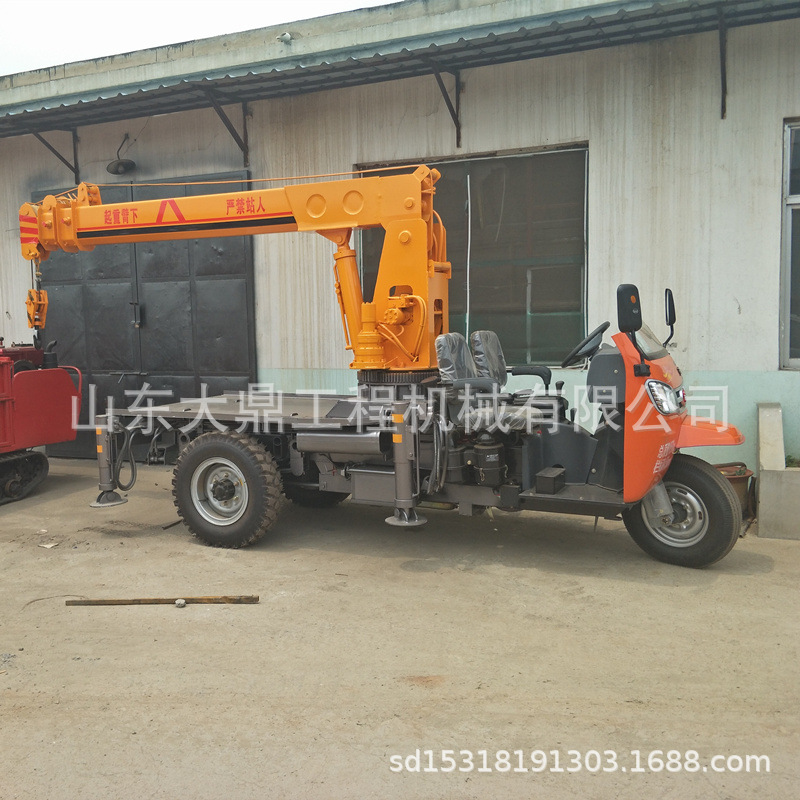 3吨三轮随车吊 园林绿化三轮平板吊车 五征三轮建筑吊车直供价