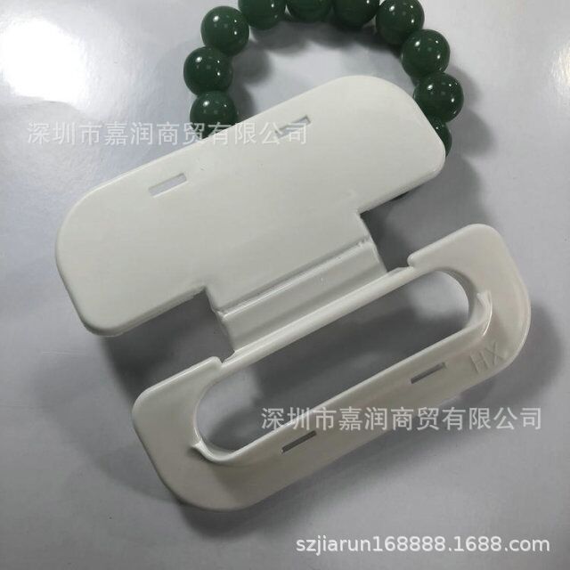 供应塑料纸箱扣带孔带牙椭圆纸箱扣中空板纸箱扣防尘扣连体扣手