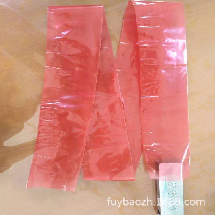 长条红色PE塑料薄膜 5cm双层卷包装膜彩色膜 单张卷印刷薄膜|ms