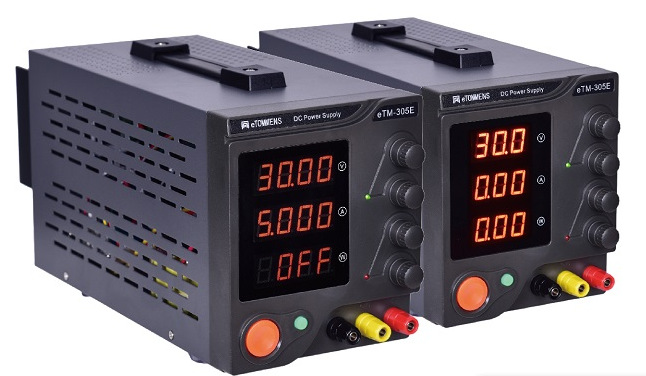 同门eTOMMENS直流稳压电源eTM-305E三位显示0-30V5A可调电镀电源
