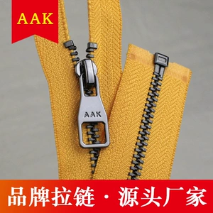 [AAK品牌拉链厂家批发-3号金属克叻定方牙做货制时尚开尾颜色拉链]