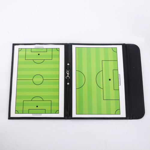 Tri-fold soccer tactics board, colored foldable coach board, leather demonstration board with magnetic pen demonstration board, long-term supply