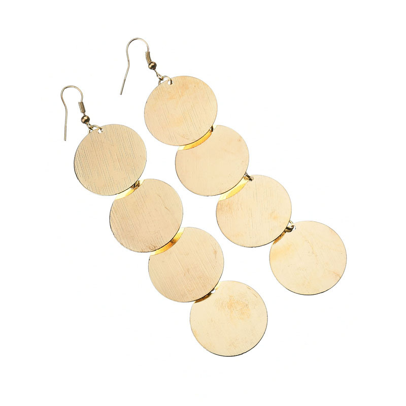 1 Pair Fashion Solid Color Alloy Patchwork Women's Earrings display picture 1