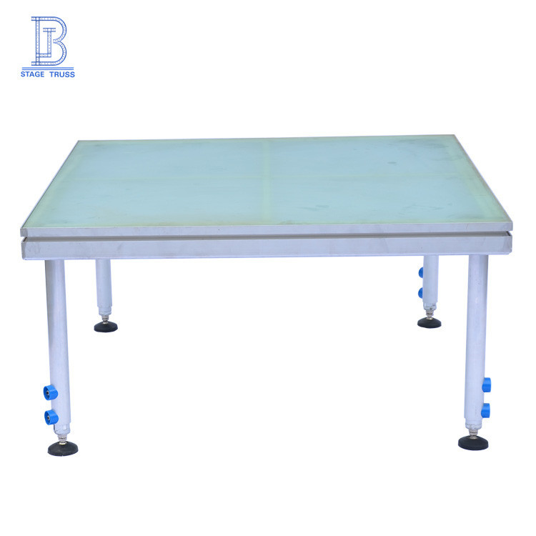 厂家直销钢化玻璃拼装舞台 拆装舞台 铝合金活动舞台 婚庆舞台