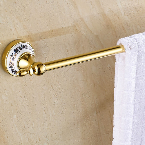 No punching towel rack storage rack wall hanging bathroom stainless steel gold bathroom towel rack bathroom hardware pendant
