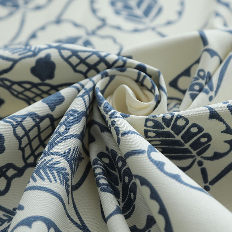 Moderne minimalistische Couchtisch- und Esstischdecke aus doppelgewebtem, dickem Canvas mit Blatt- und Blumenmuster, komplett aus Baumwolle._voghion.com