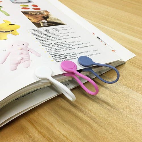 Magnetic cable winder Desktop data cable storage and organization Silicone magnetic fixing buckle to hang headphone cables