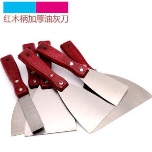 批灰铲刀 木柄加厚不锈钢 油灰刀 三角刀 刮灰刀 清洁铲刀 腻子刀-阿里巴巴