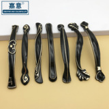 Jiayi в европейском стиле Fuji черная ручка для гардероба американский ящик шкафа винный шкаф дверная ручка черное золото край мебель пять