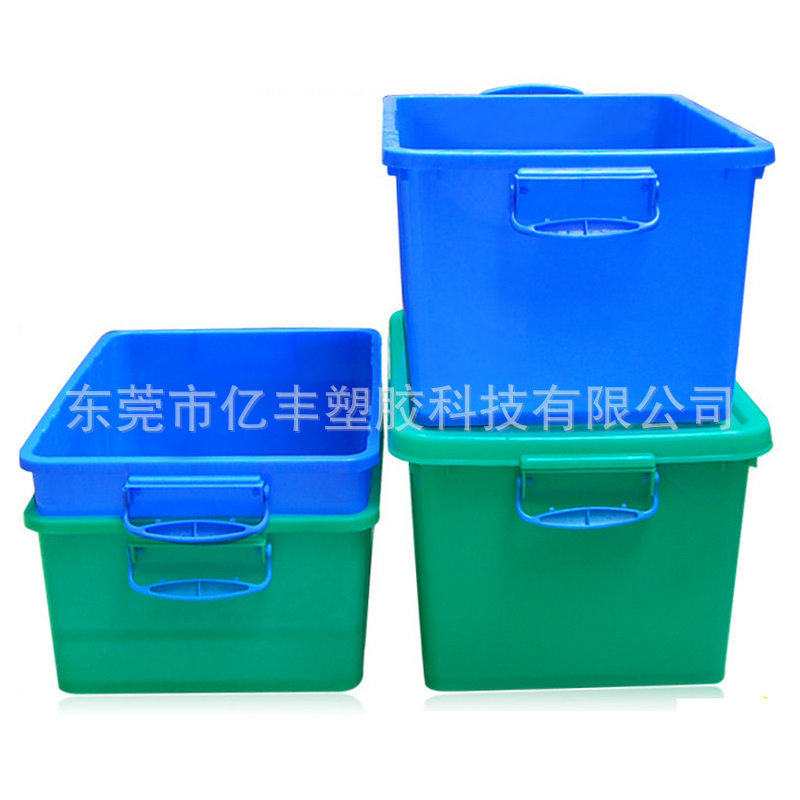 20套25套带盖消毒餐具周转箱带滑轮餐消整理箱饭店盘碗收纳箱