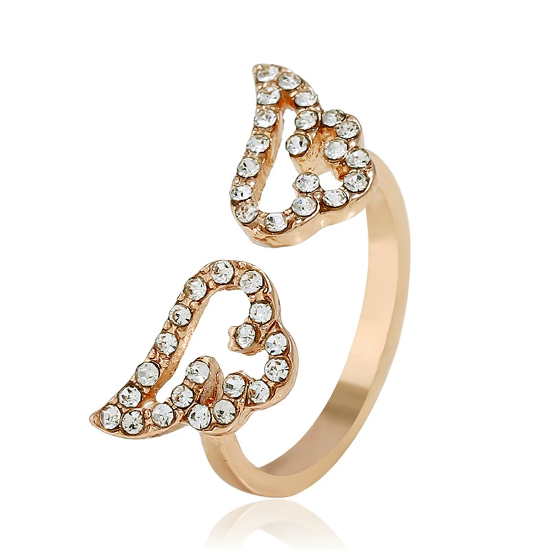 Adjustable Zircon Ring, Korean Style, Micro Inlay, One Size Fits All
