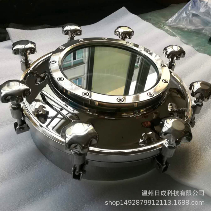 厂家直供卫生级人孔快开压力视镜人孔法兰铣槽圆形椭圆视镜人孔盖