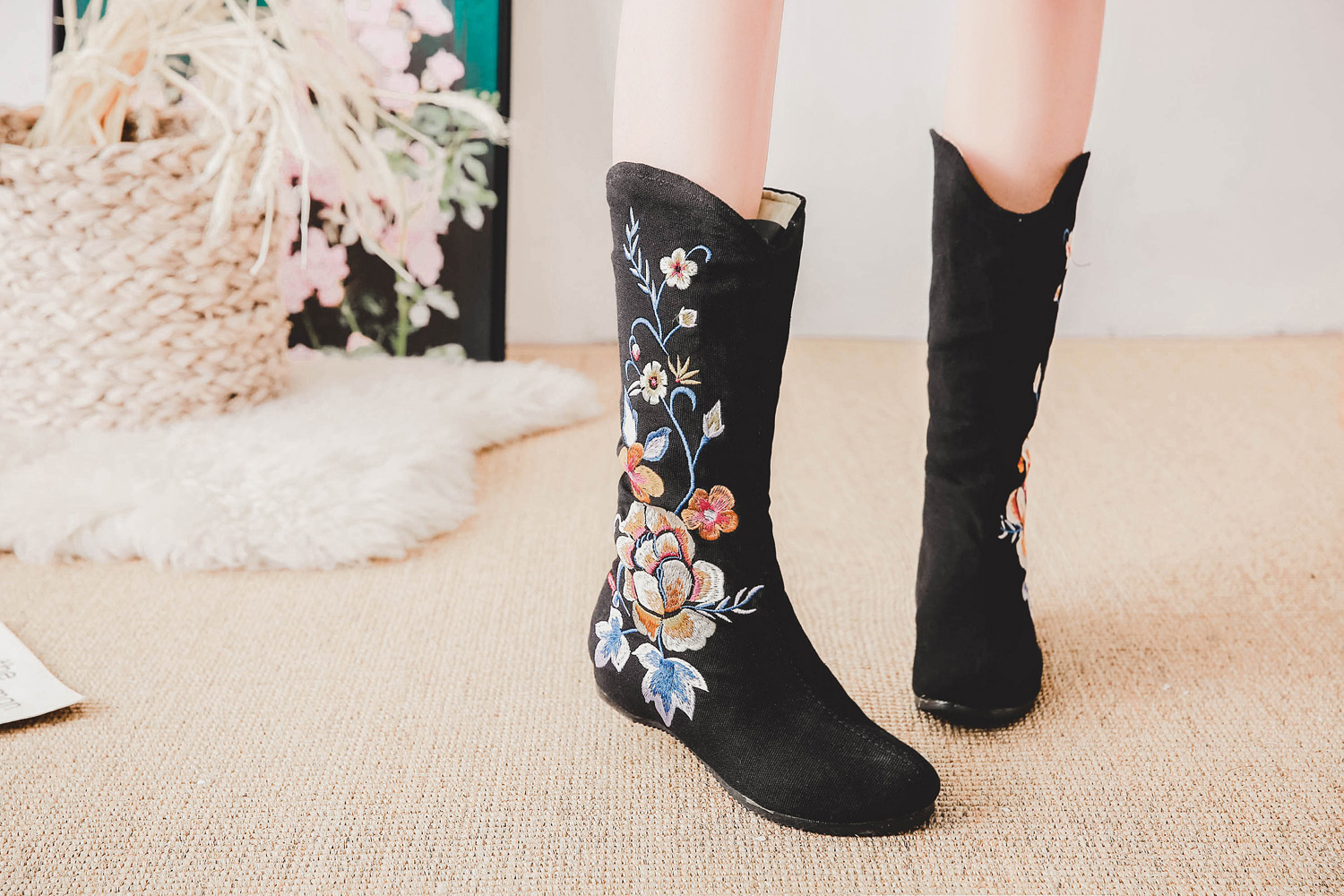 Bottes femme en Tissu - Ref 3354908 Image 5