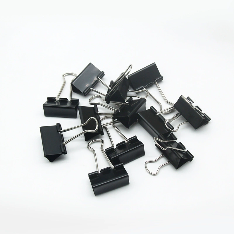 Gili Economy long tail clip black ticket metal clip office document 12 iron clip 12/box wholesale