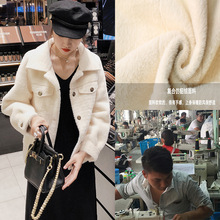 杭州服装厂秋冬女装品质代加工仿貂绒短款上衣羊羔毛外套生产定制