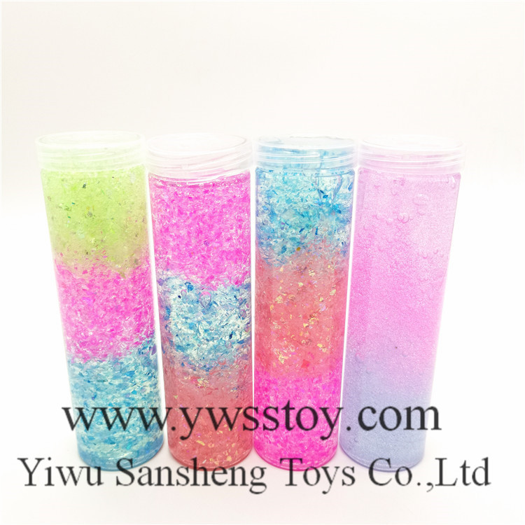 三色长条金箔水晶泥