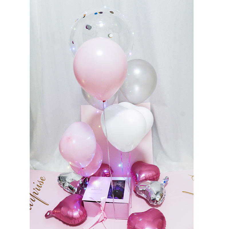 Propuesta flor Rosa confesión Regalo de Cumpleaños globo múltiple caja sorpresa diseño embalaje caja de regalo al por mayor