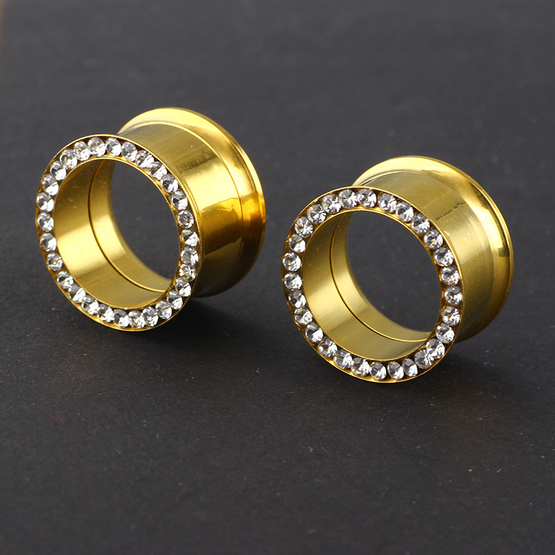 16mm Stainless Steel Internally Threaded Auricle Ear Plug Double Eight Ear Stretcher Body Jewelry detail image 7