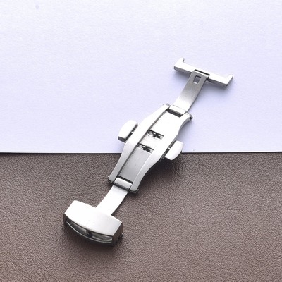 蝴蝶扣现货手表配件双按非自动弹表带扣手表扣表带配件表带扣|ms