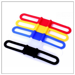 Bicycle silicone strap, road bike light mount, mountain bike small item fixing strap, portable light rack
