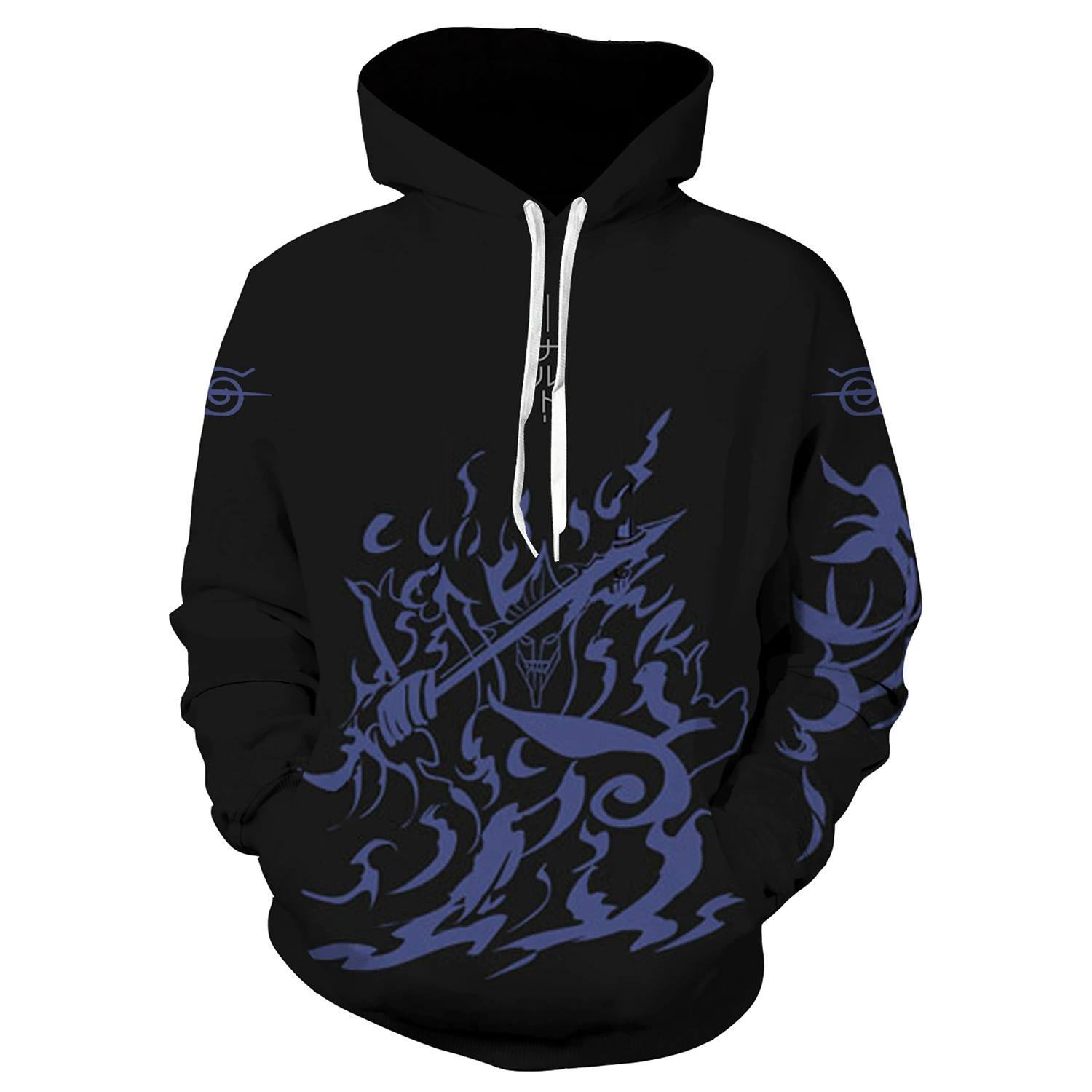 The new Naruto Uchiha Sasuke 3D printing pullover hooded sweater cos anime peripherals one piece on behalf of