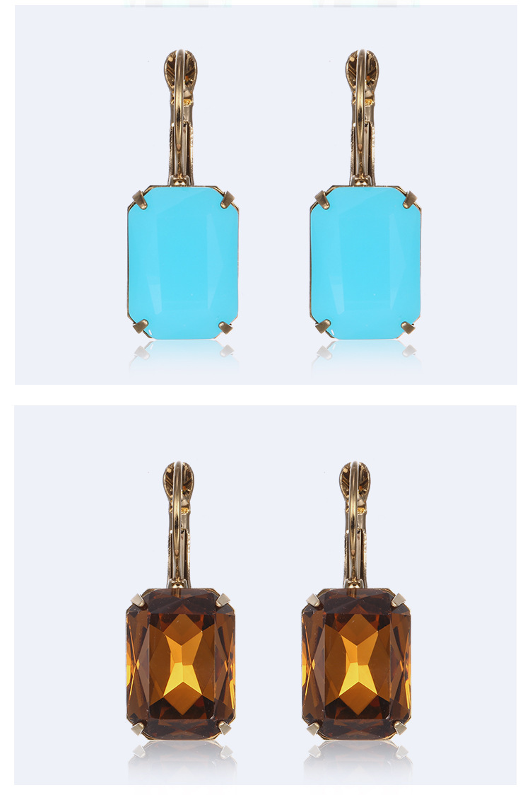 simple crystal gem multicolor earrings wholesalepicture4