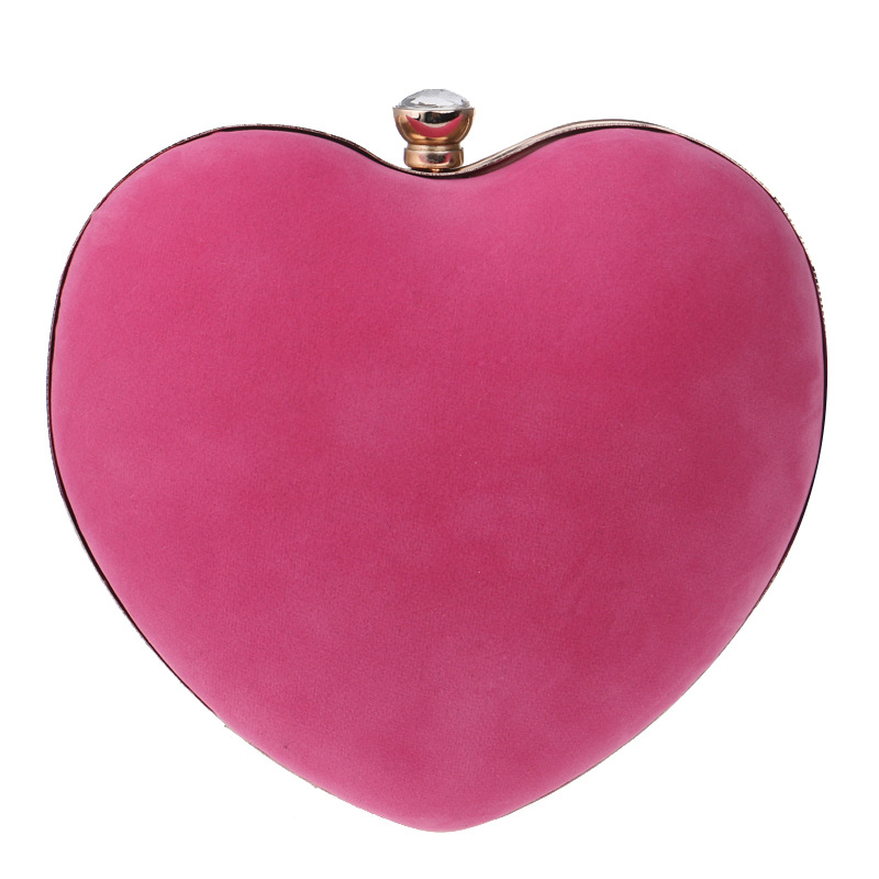 Hot Heart-shaped Handbag Lady Fashion Makeup Bag Evening  Bag Clutch Bag display picture 16