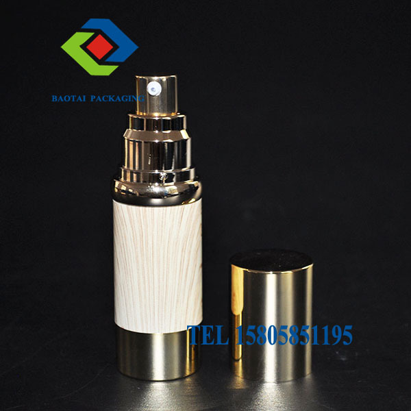 水转印竹子纹路真空瓶 15ml30ml50ml80ml120ml塑料真空瓶