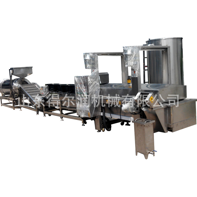 小型苦荞片油炸生产线 苦荞片加工成套设备 多功能电加热油炸机