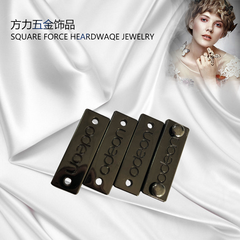 东莞厂家供应 锌合金箱包金属标牌 电镀枪色金属标 LOGO铭牌标